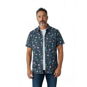 Party Pants Men’s Summer Toucan Button Down Cotton Shirt XL